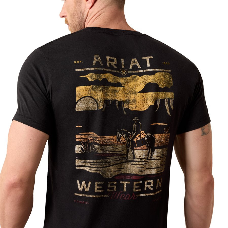 ARIAT MENS MONUMENT GAUCHO SS TSHRT BLACK 10079502