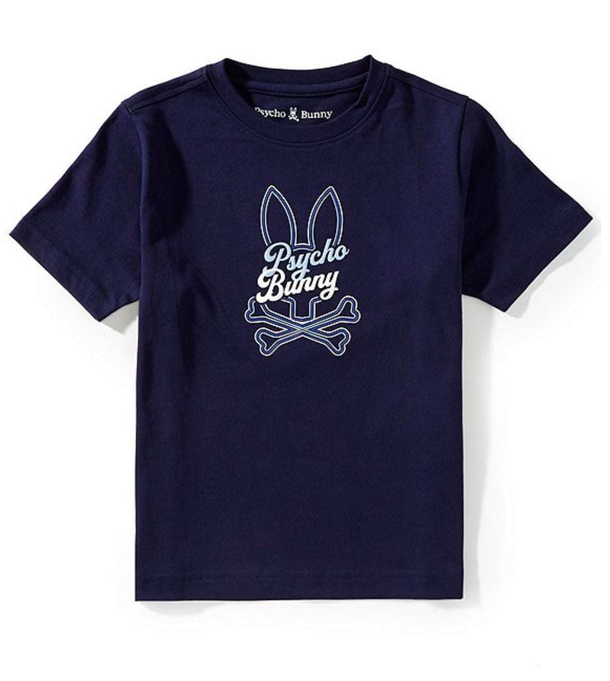 PSYCHO BUNNY KIDS GARRET GRAPHIC TEE EVENING BLUE KT0200025 Laherradurawwnc.com