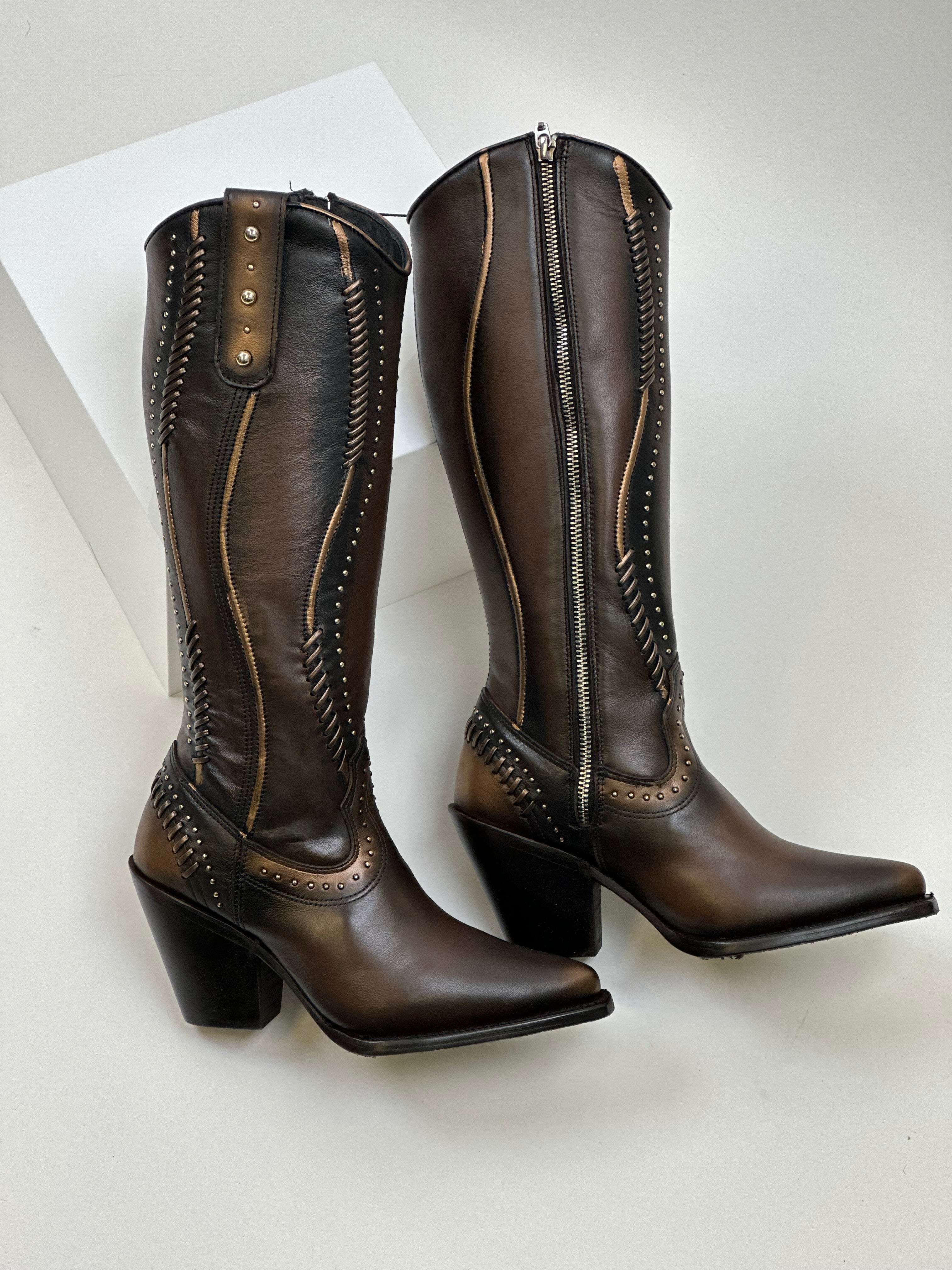 WOMEN’S CUADRA TALL BOOT RES VINTAGE CAMALEON BROWN SUAVE CC260 Laherradurawwnc.com