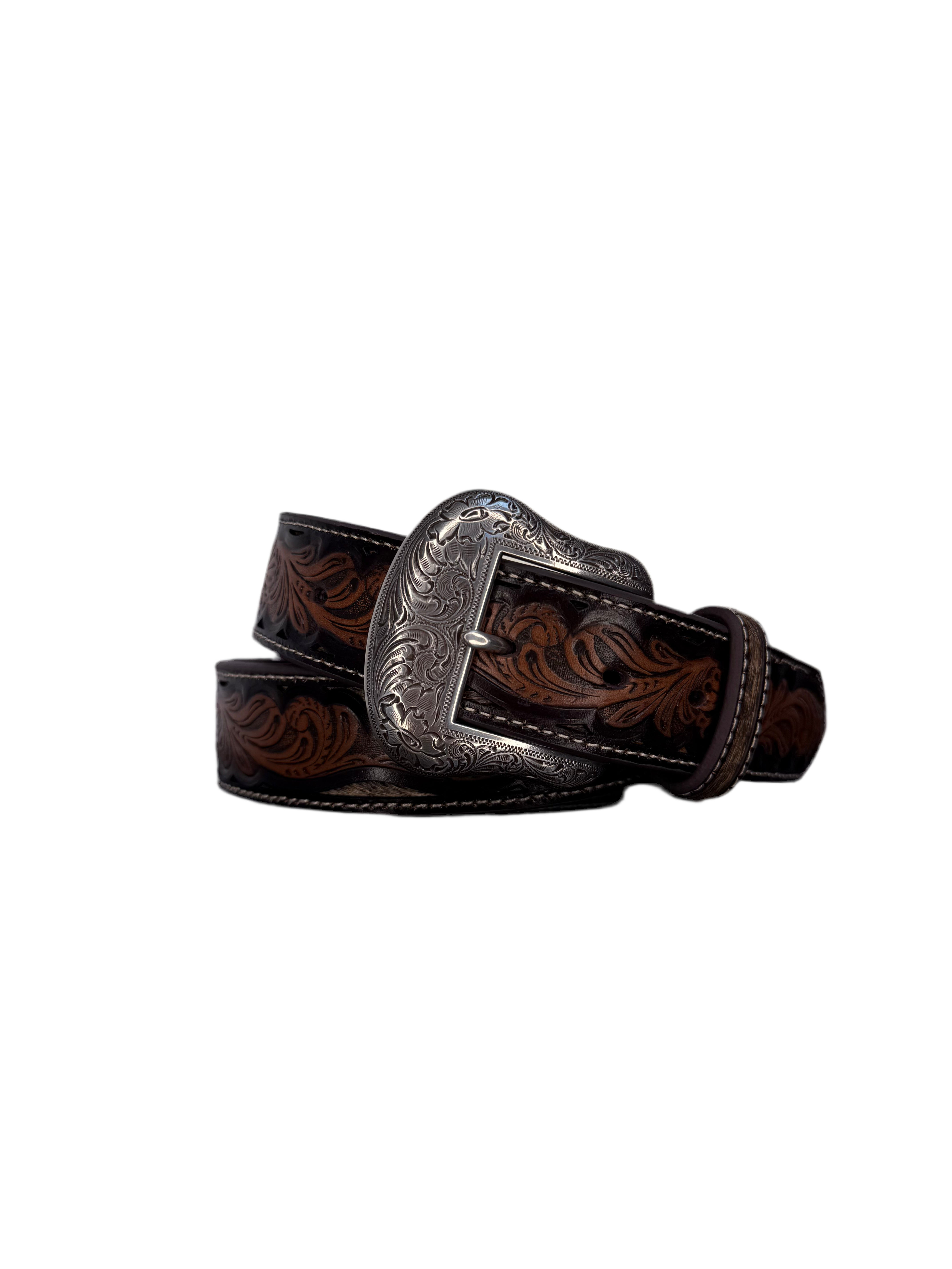 NOCONA BELT BROWN WITH COW N210008347