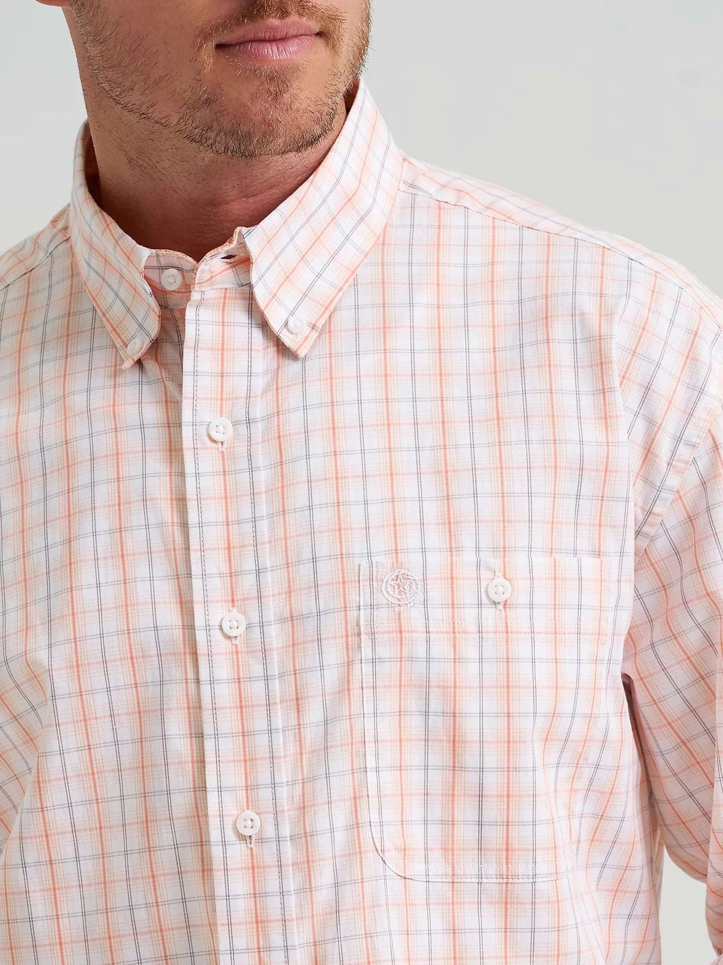MEN'S WRANGLER GEORGE STRAIT PEACH RELAXED FIT STRETCH 112374610 Laherradurawwnc.com