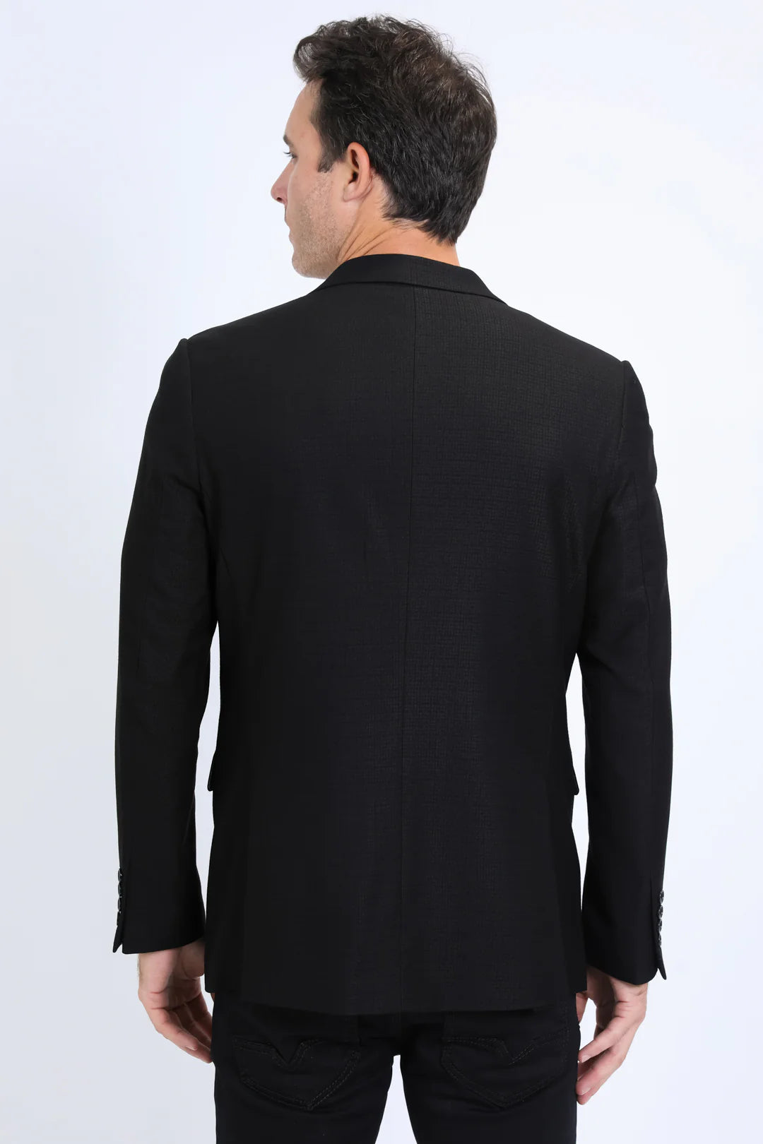 PLATINI MENS MODERN FIT BLACK BLAZER -BLZ10530