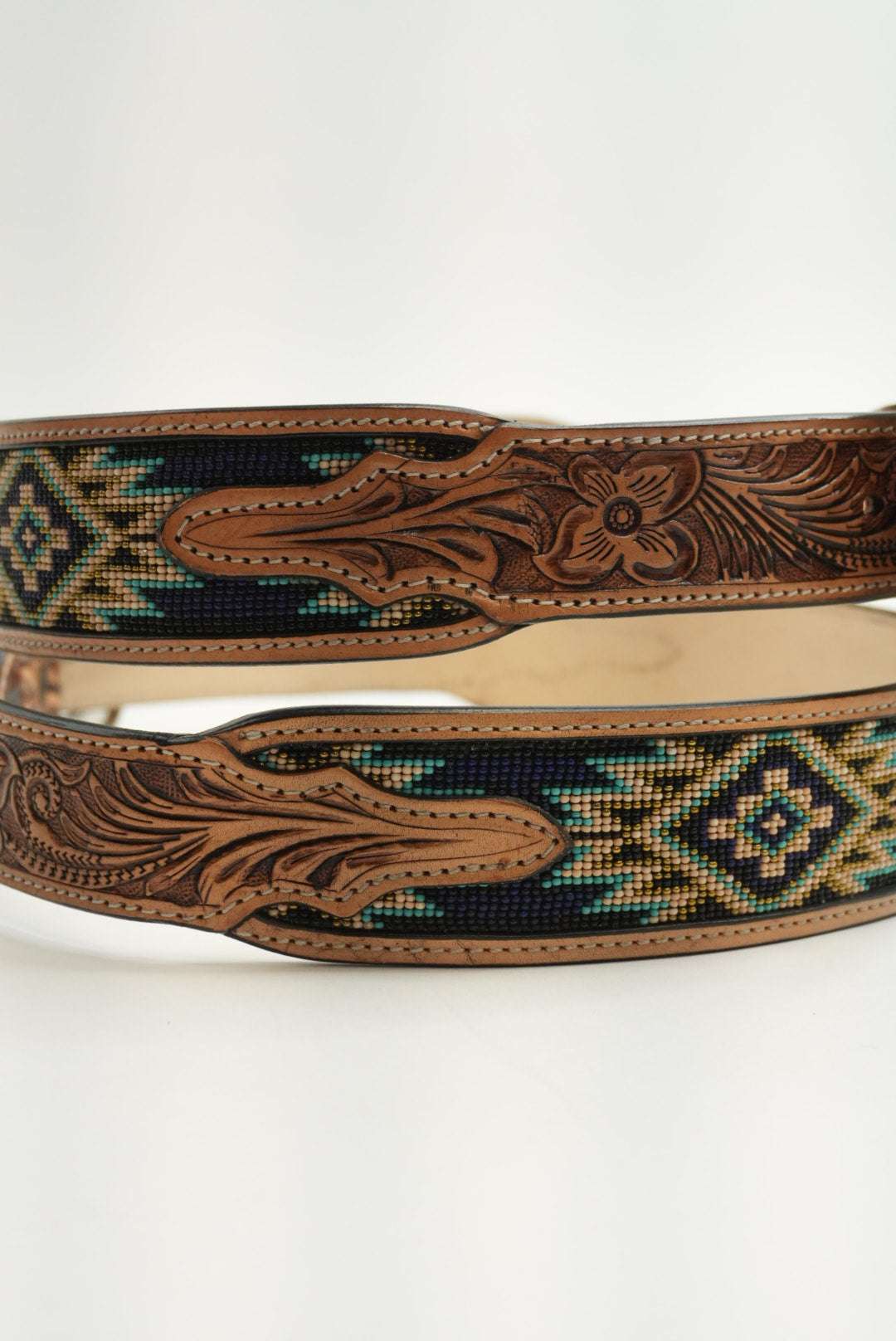 LA HERRADURA TAN AZTEC NAVY BLUE/BEIGE NEW DESIGN BELT Laherradurawwnc.com