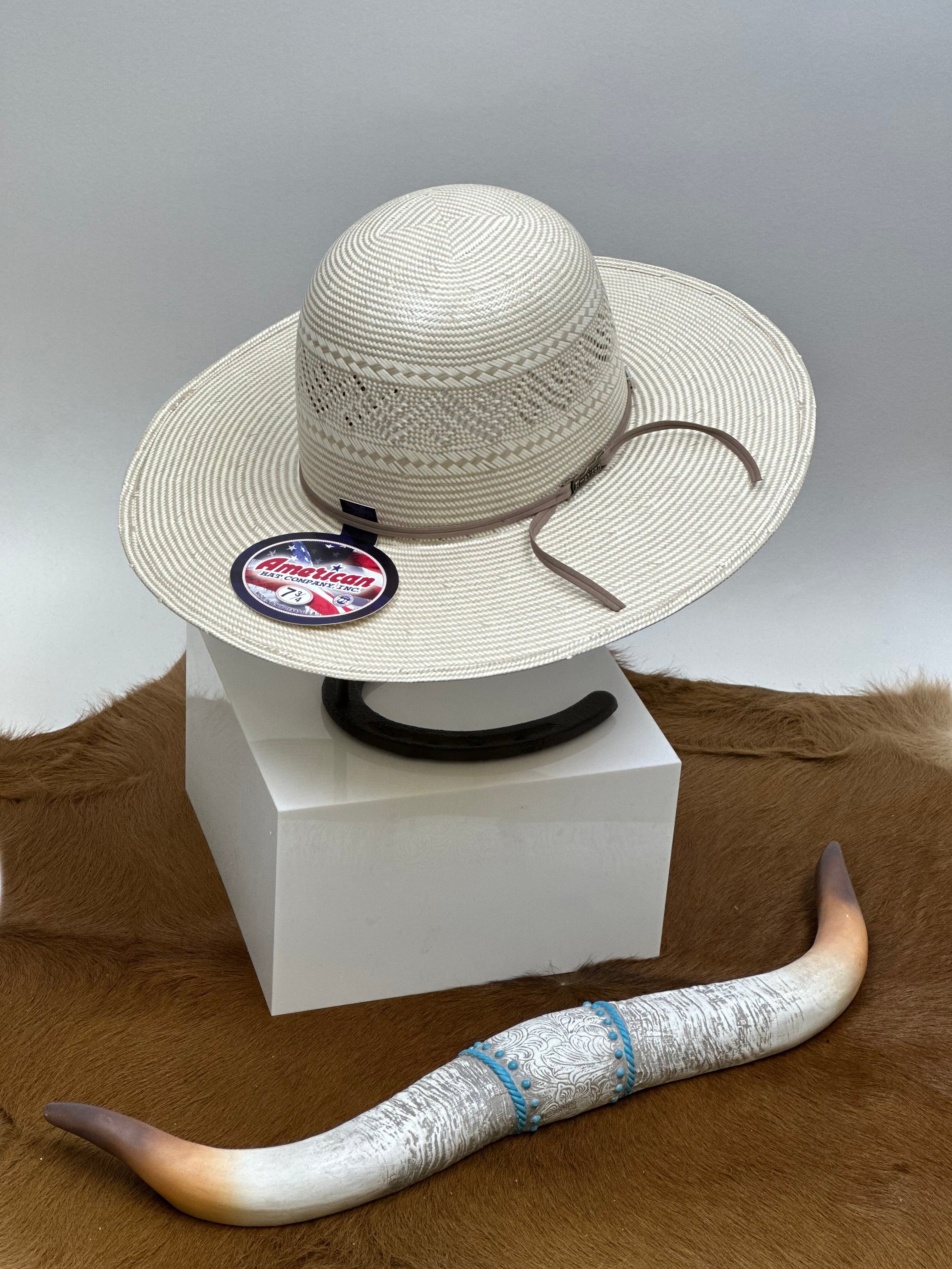 6600 AMERICAN HAT OPEN CROWN STRAW HAT STYLE