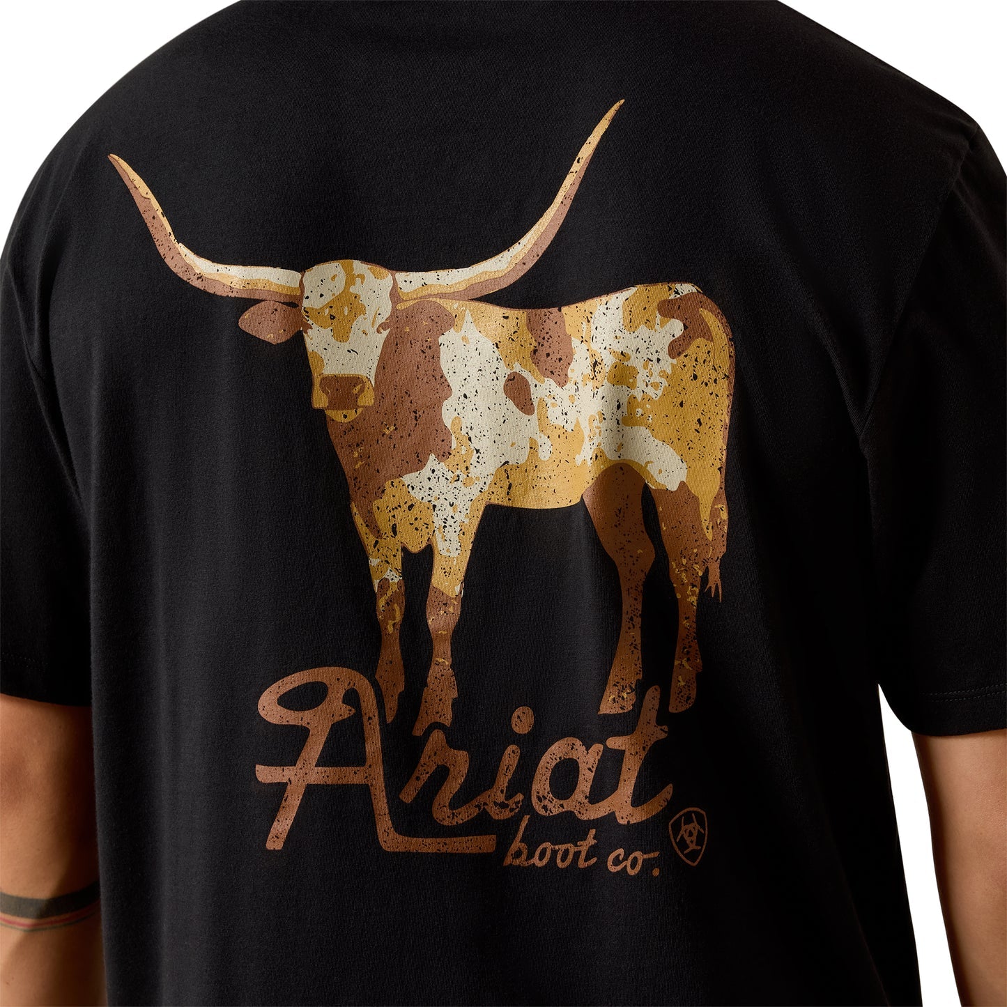 ARIAT MEN COWMOOFLAGE SS TSHRT BLACK 10073419