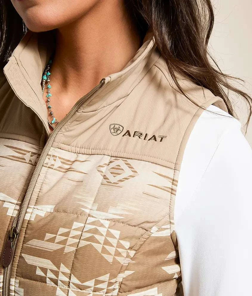 ARIAT WOMEN VEST CRUIS SAVANNAH TAN/DUNE PRINT 10062553 Laherradurawwnc.com