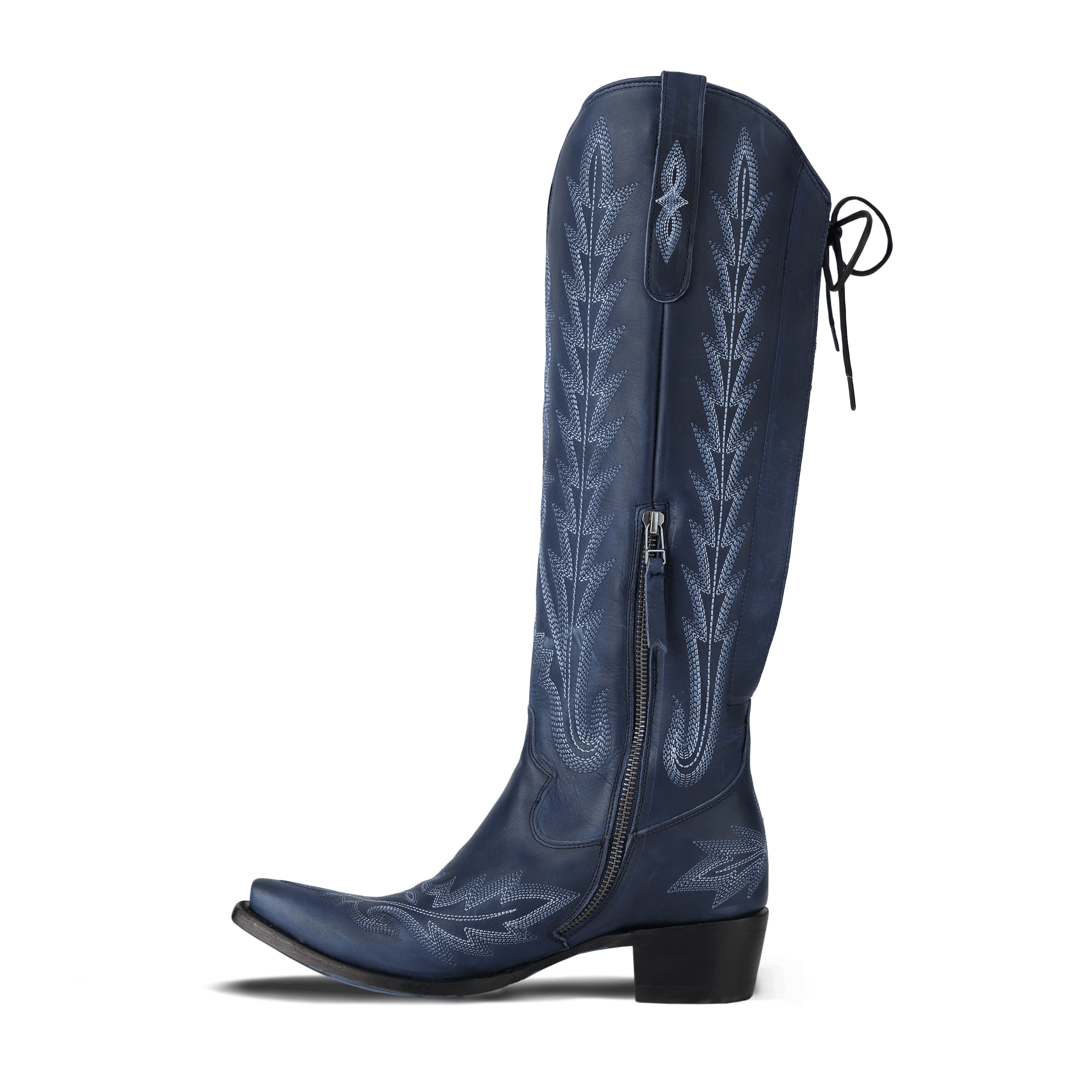 LANE WOMEN LEXINGTON KNEE HIGH MIDNIGHT NAVY SNIP TOE BOOT LB0562T Laherradurawwnc.com