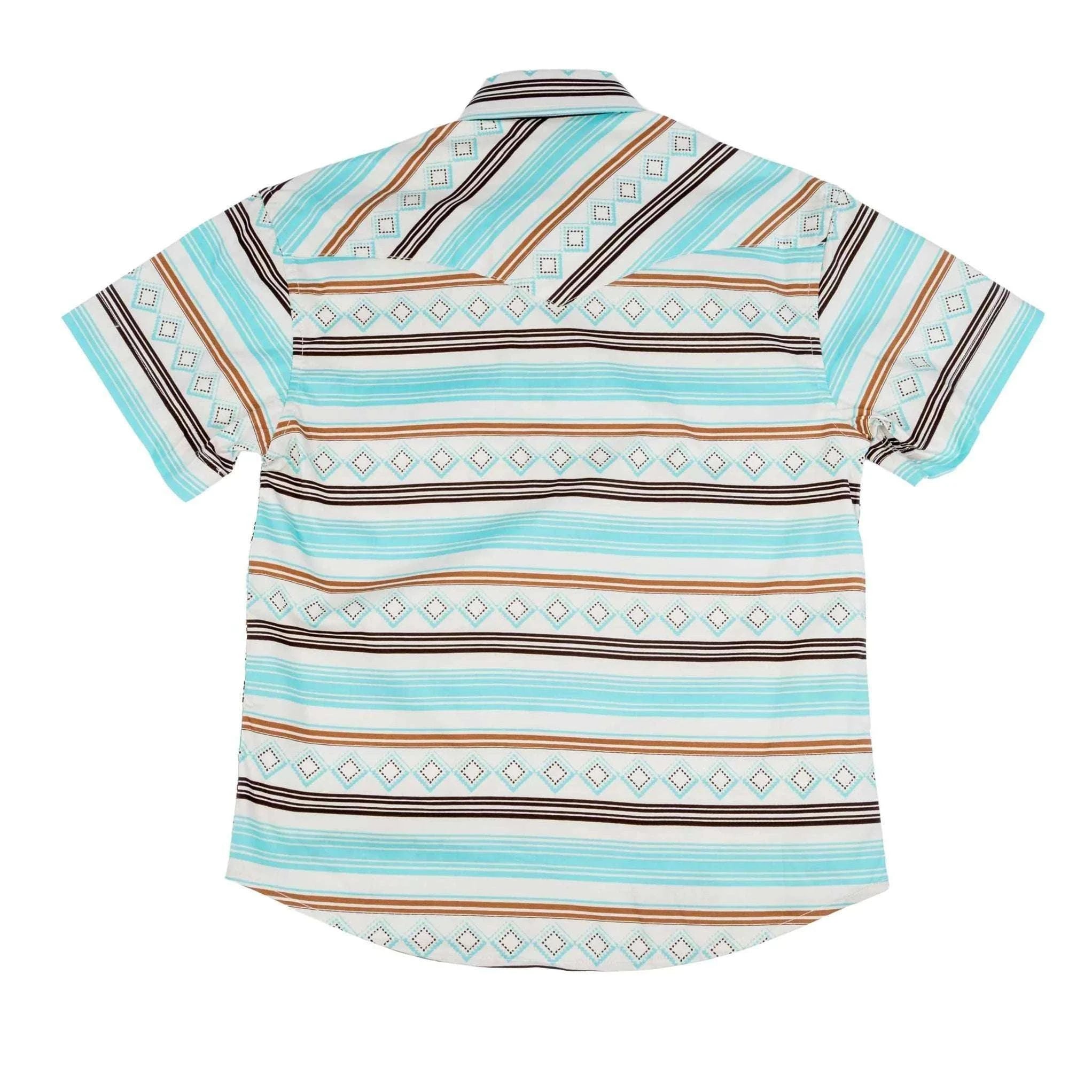 ROCK & ROLL BOYS STRIPE PRINTED TEAL - BBN3S08654 Laherradurawwnc.com