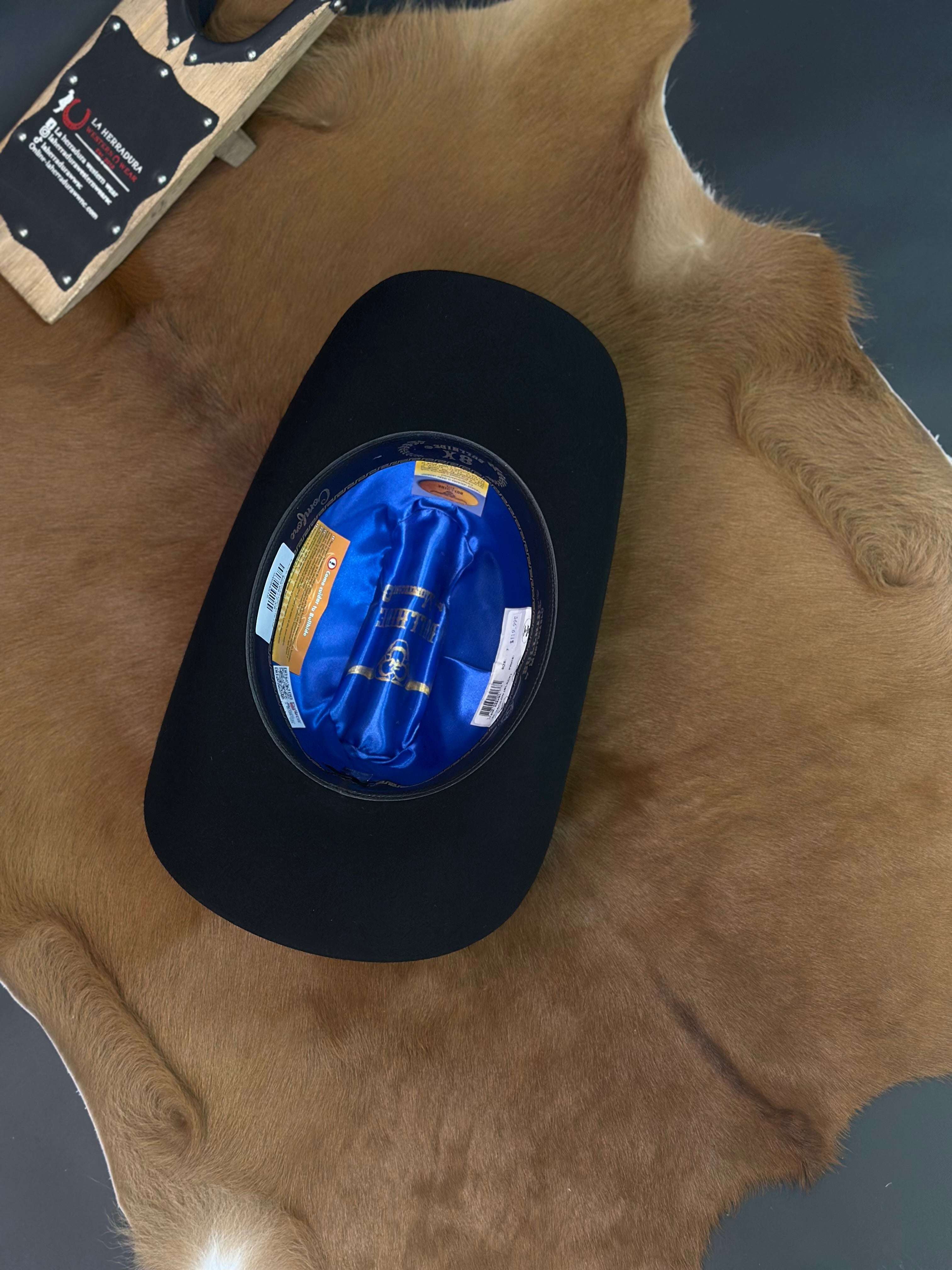 EL VACILON BLACK/GOLD BULLHIDE FELT