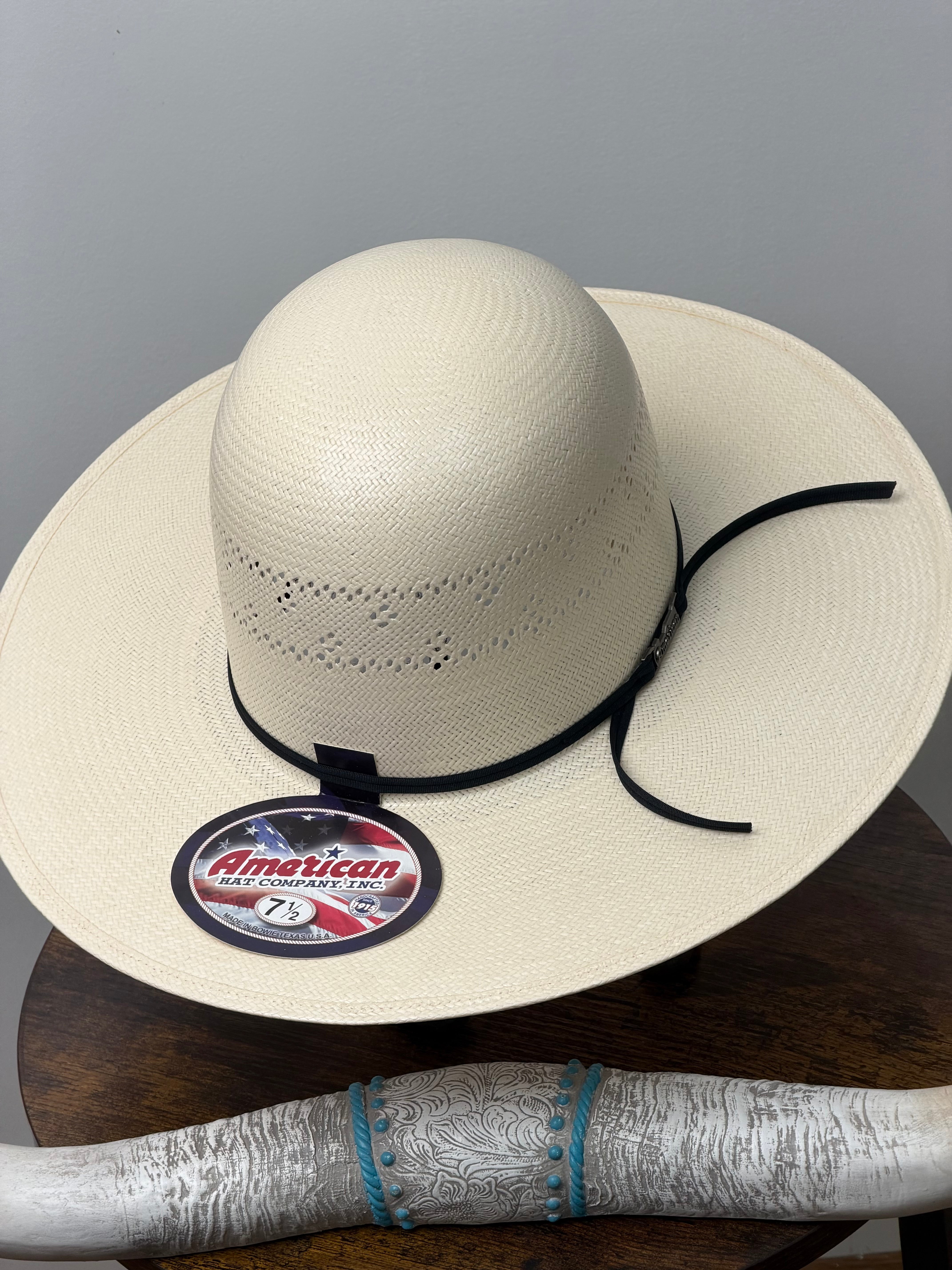 7210 AMERICAN HAT OPEN CROWN STRAW HAT STYLE