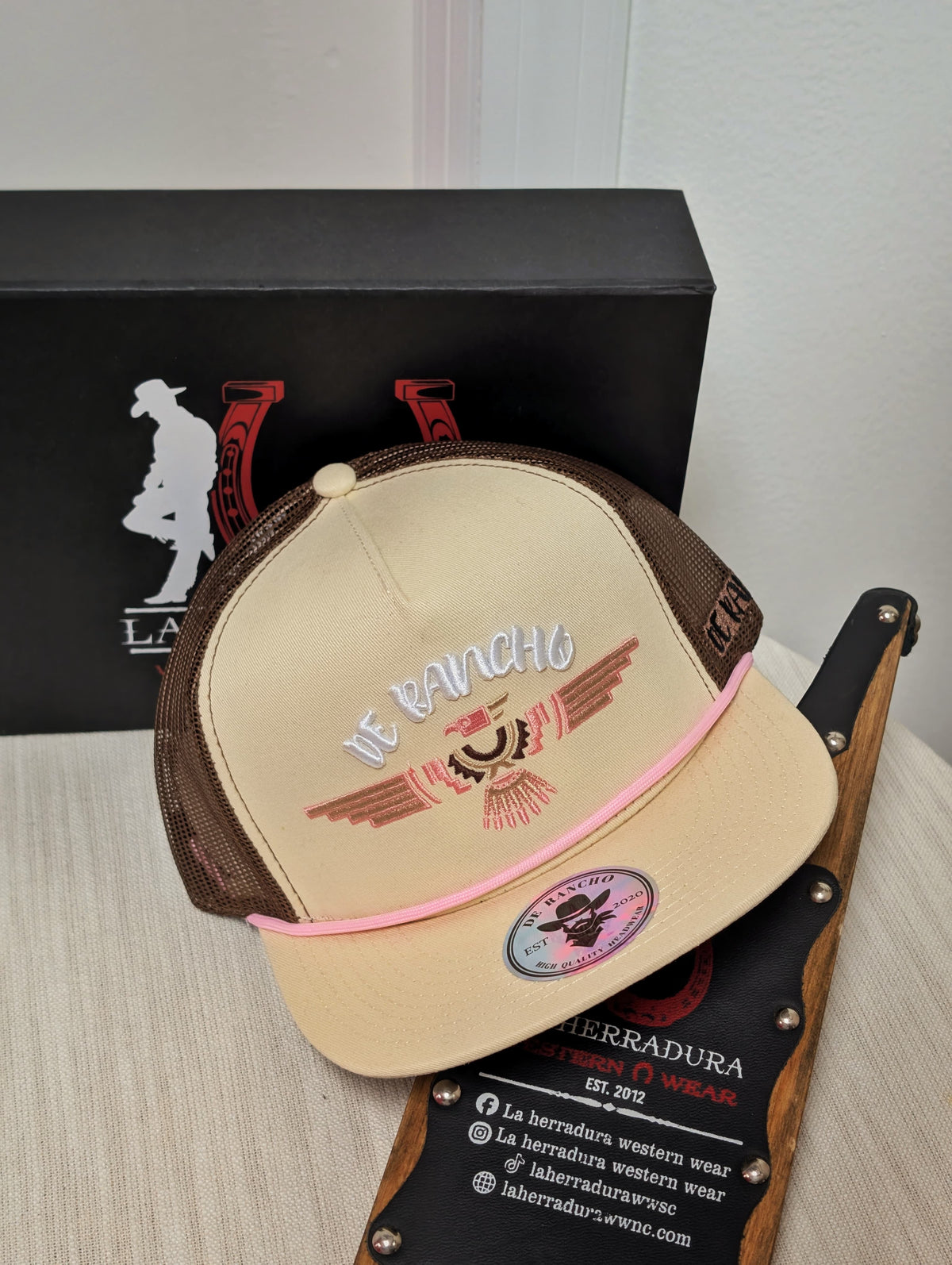 DE RANCHO HATS SNAPBACK BROWN /PINK ,1