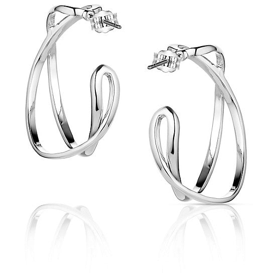 Montana Silversmith Daring Crossed Hoop Earrings