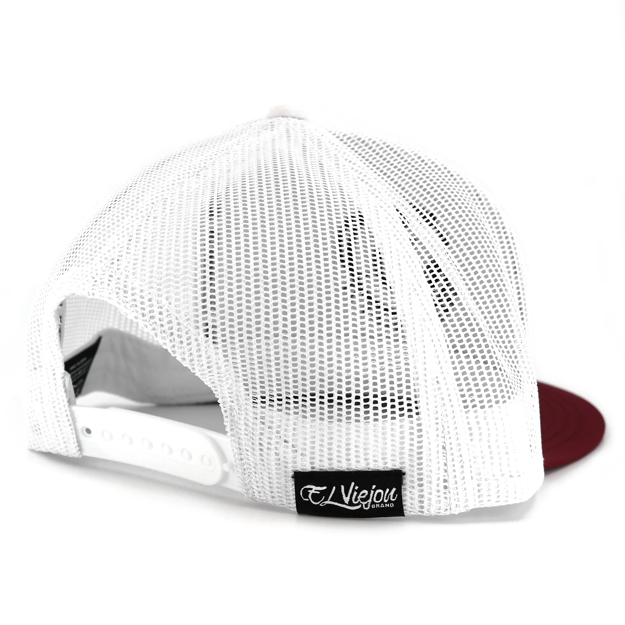 EL VIEJON APACHE MAROON/WHITE/WHITE FLAT VISOR HAT