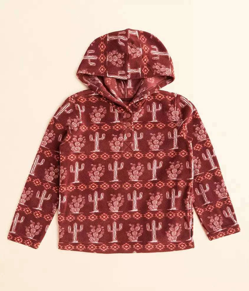Wrangler Girls Burgundy Serape Stripe Pullover 112353143 Laherradurawwnc.com
