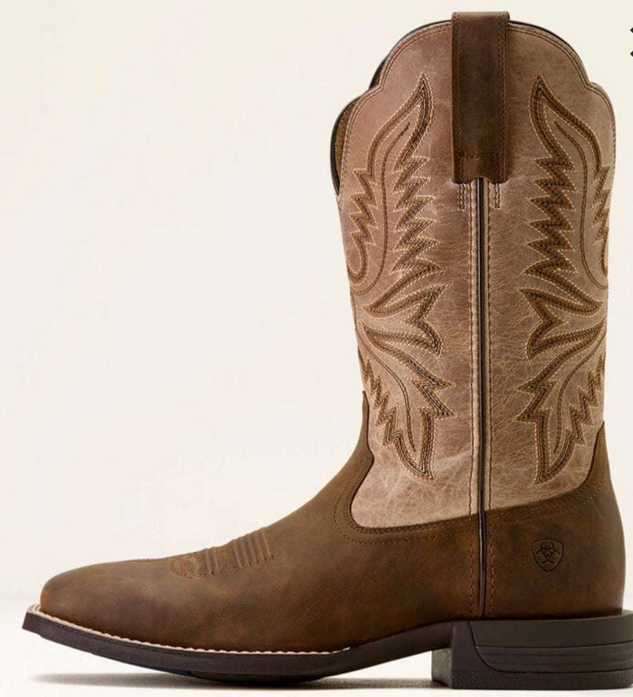 ARIAT MENS BOOT BRUSH CREEK AGED TAN/SMOKEY TAUPE WIDE SQUARE 10074181 Laherradurawwnc.com