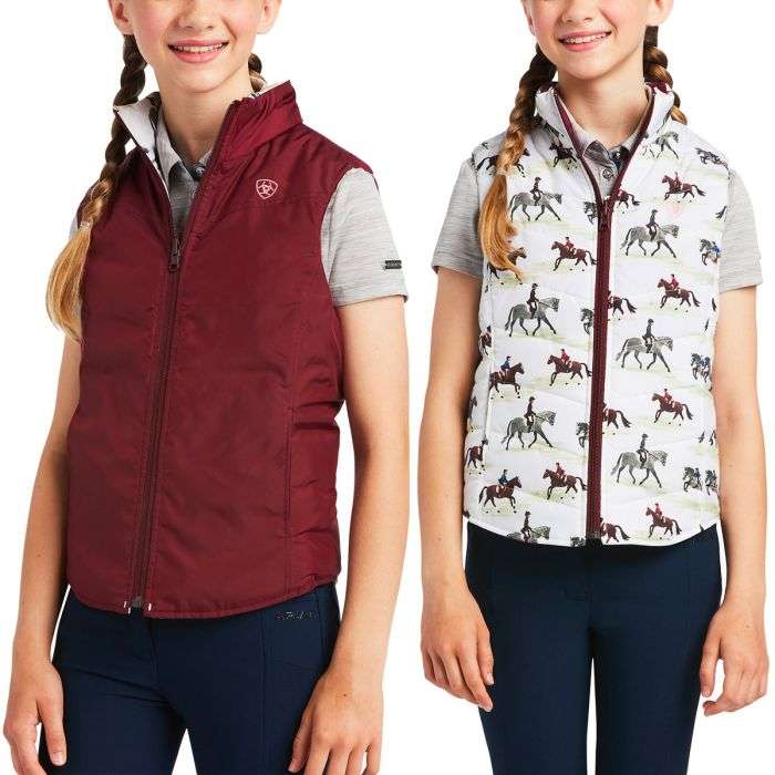 Ariat Youth Bella Insulated Reversible Vest Horses - 10039220 Laherradurawwnc.com