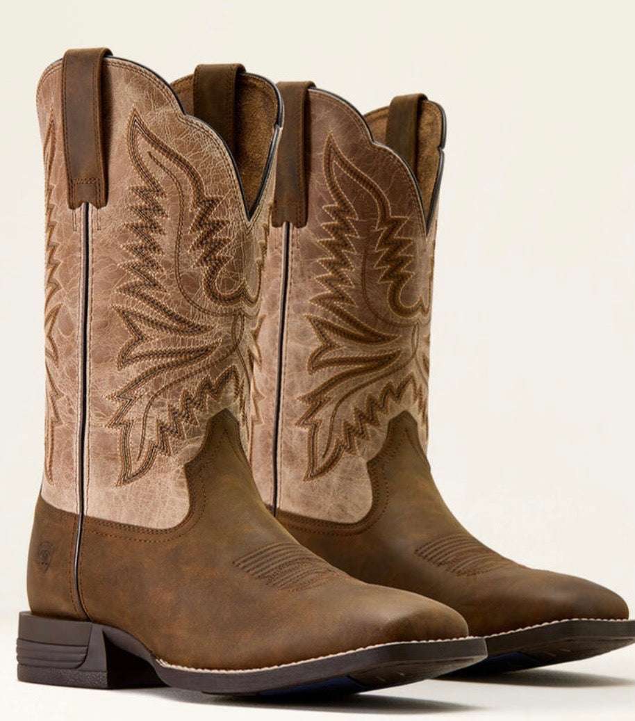 ARIAT MENS BOOT BRUSH CREEK AGED TAN/SMOKEY TAUPE WIDE SQUARE 10074181 Laherradurawwnc.com