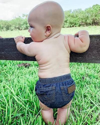 WRANGLER BABY UNISEX DENIM DIAPER COVER - 1011MWIPW