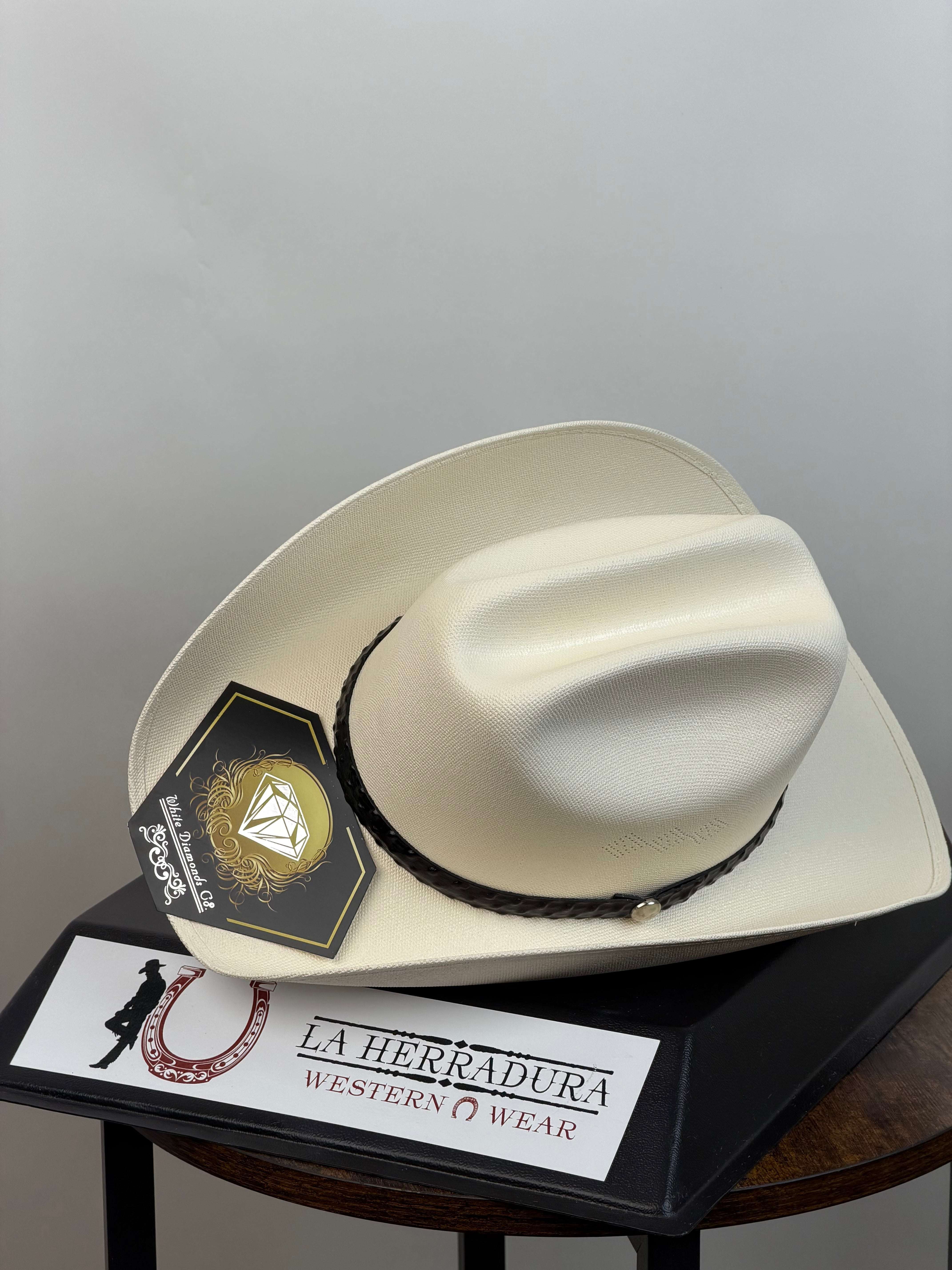 Kids White Diamond Black Straw Hat Sinaloa Style Laherradurawwnc.com