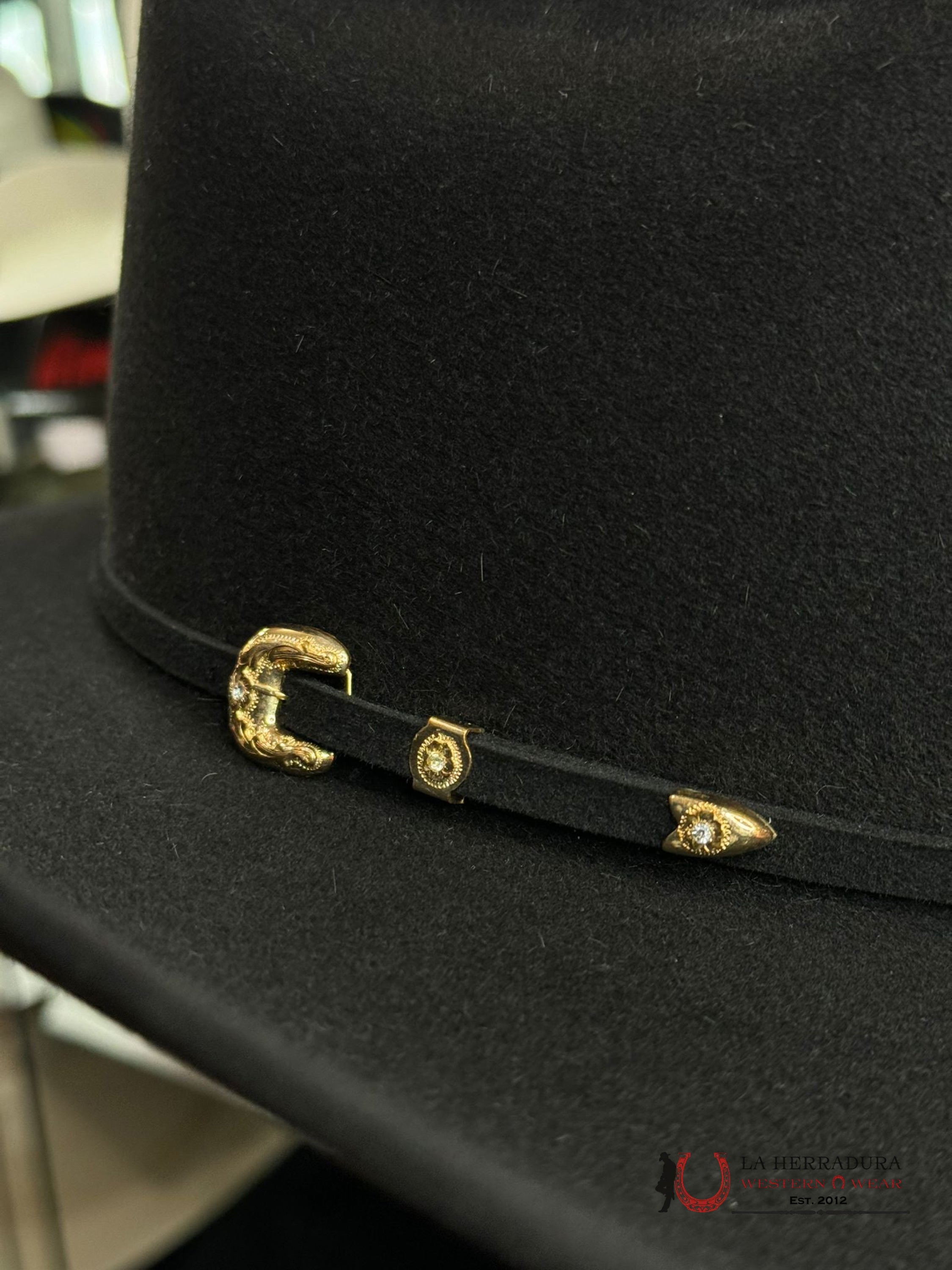 1000X American Felt Hat Black Tejana