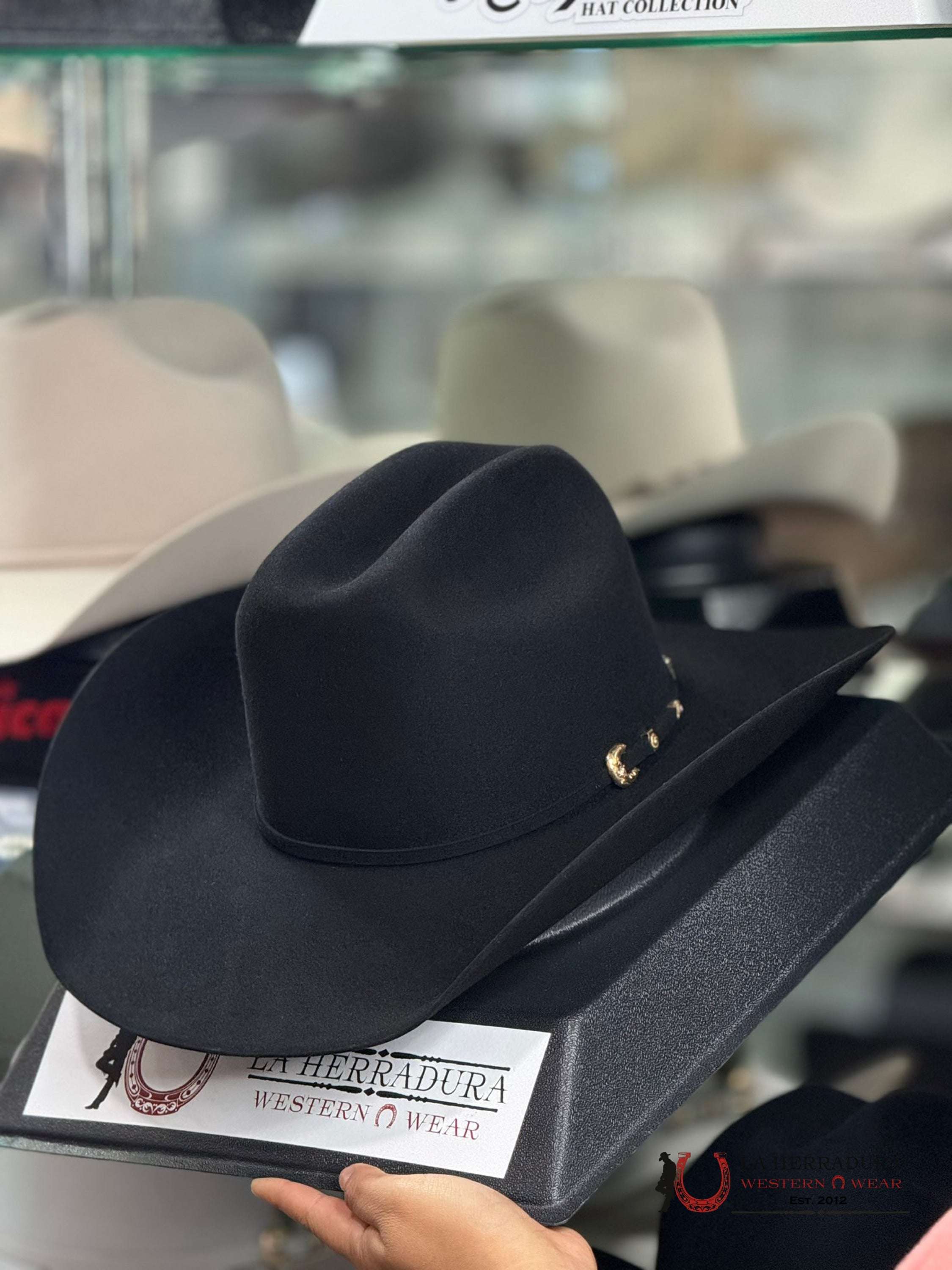 1000X American Felt Hat Black Tejana