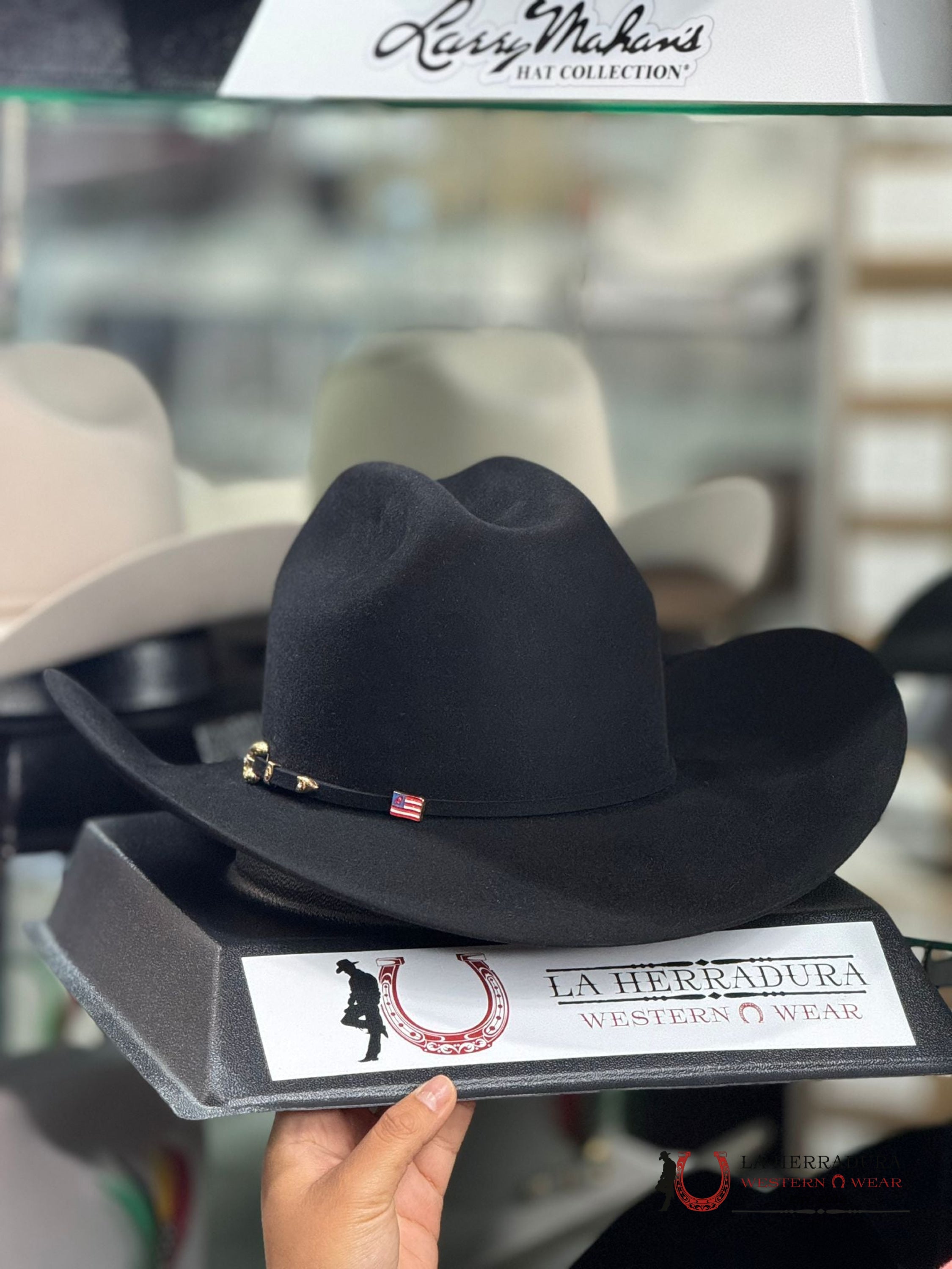 1000X American Felt Hat Black Tejana