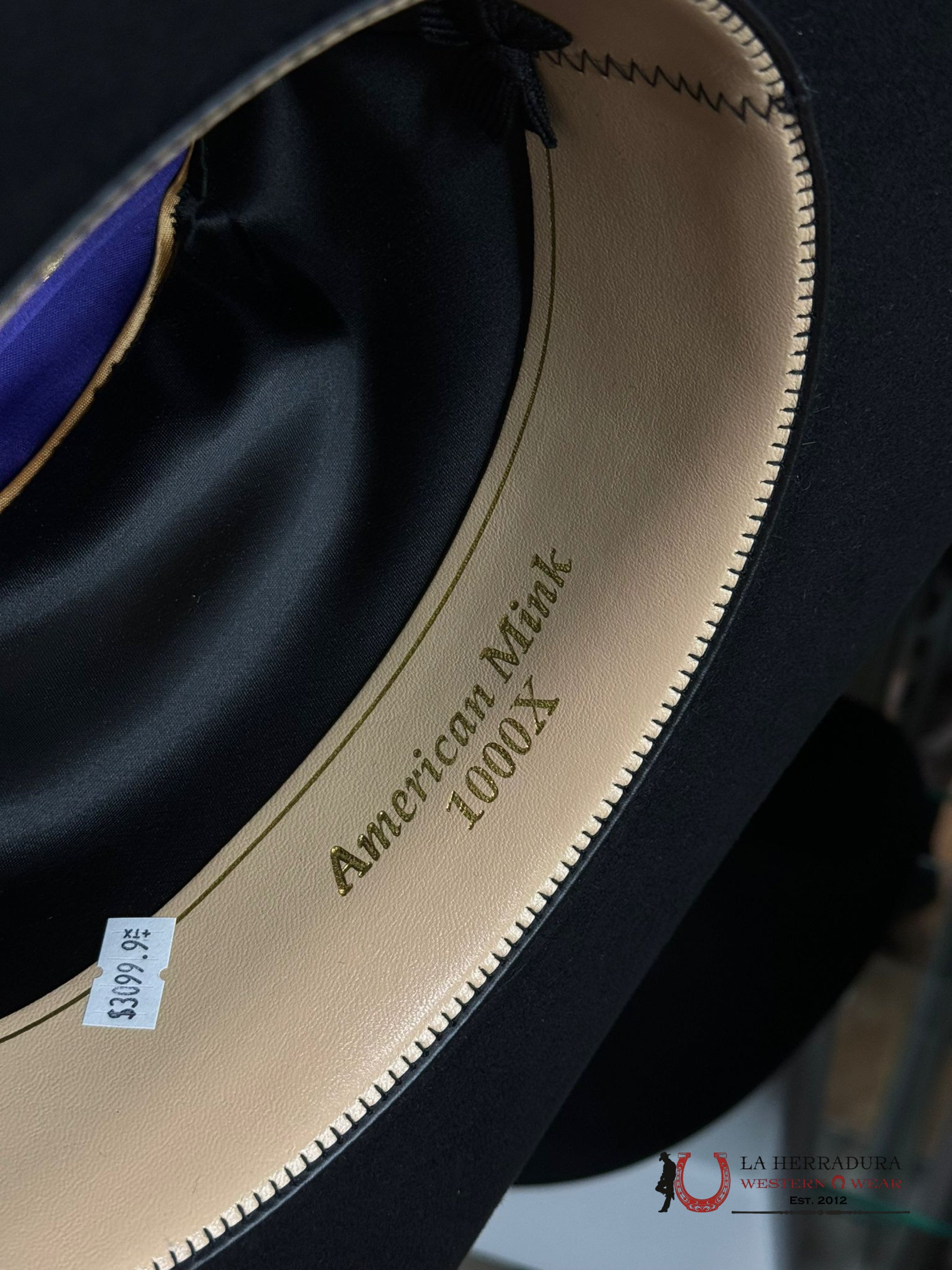 1000X American Felt Hat Black Tejana