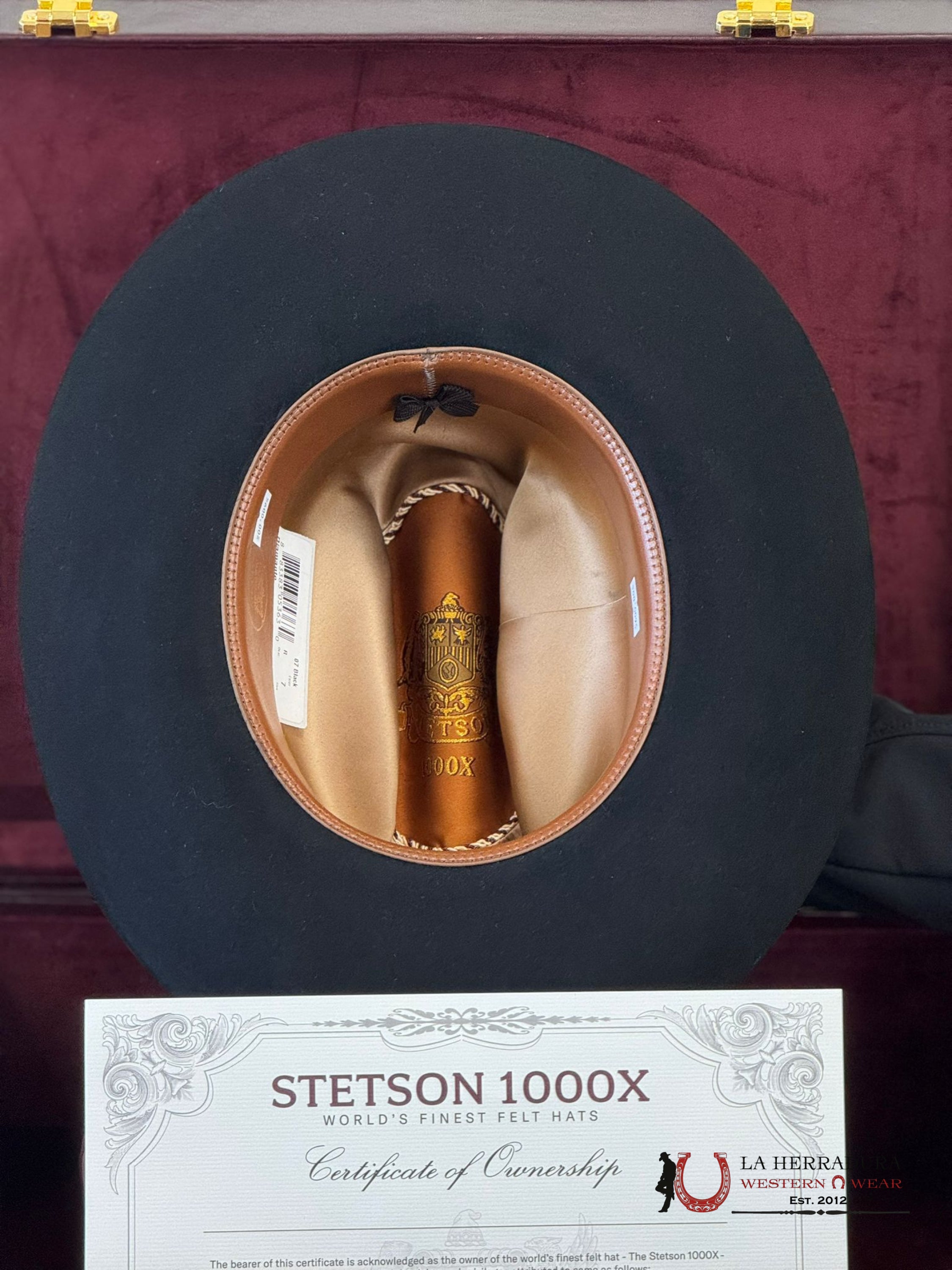 1000X Stetson El Diamante Black Tejana