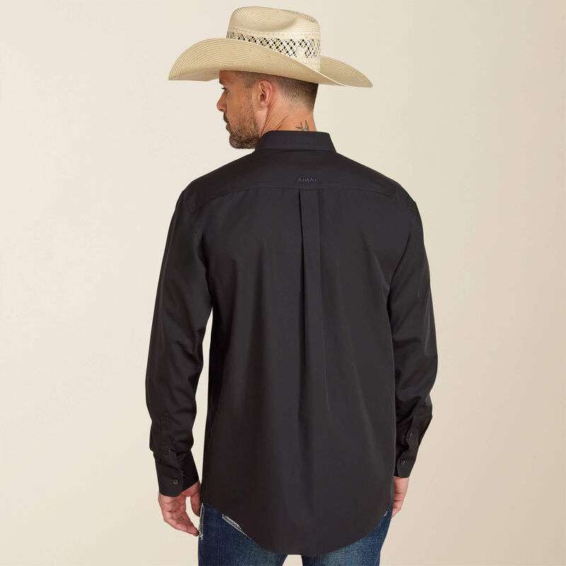 ARIAT MENS WF SOLID CLSSC LS BLACK SHIRT 10020328 Laherradurawwnc.com