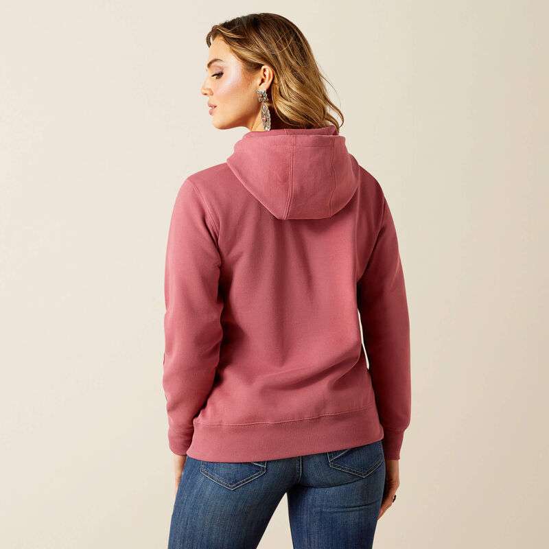 ARIAT WOMENS LOGO 2.0 HOODIE MAUVEWOOD 10062273 Laherradurawwnc.com