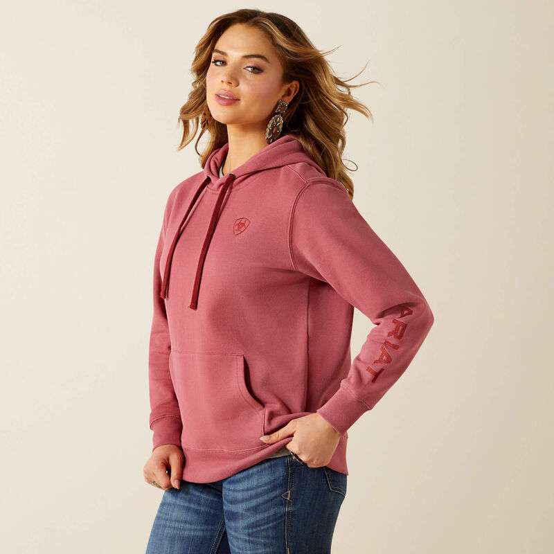 ARIAT WOMENS LOGO 2.0 HOODIE MAUVEWOOD 10062273 Laherradurawwnc.com