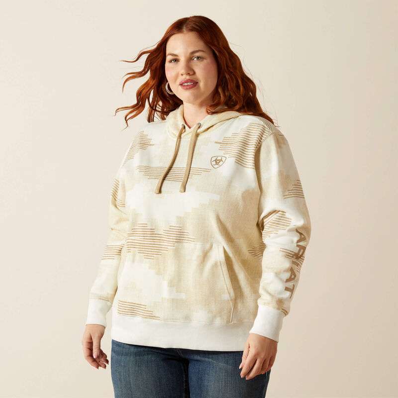 ARIAT WOMENS LOGO 2.0 HOODIE SEDONA PRINT 10062290 Laherradurawwnc.com
