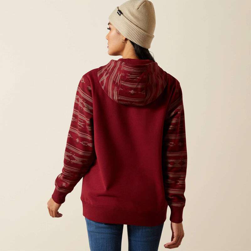 ARIAT WOMENS LOGO 2.0 HOODIE SEDONA PRINT HD MONTANA PRINT 10062291 Laherradurawwnc.com