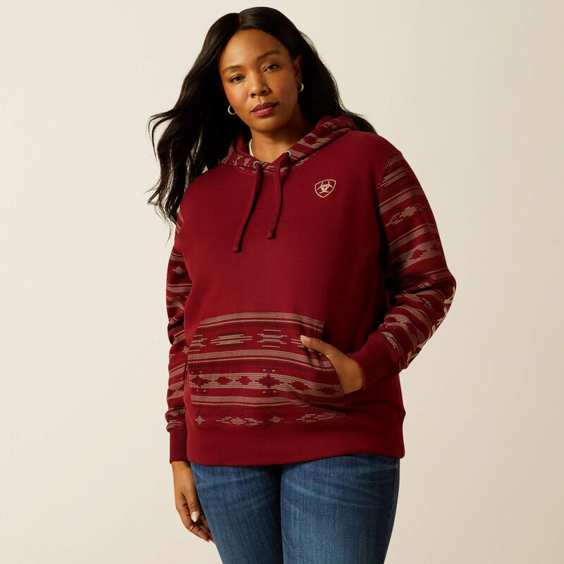 ARIAT WOMENS LOGO 2.0 HOODIE SEDONA PRINT HD MONTANA PRINT 10062291 Laherradurawwnc.com