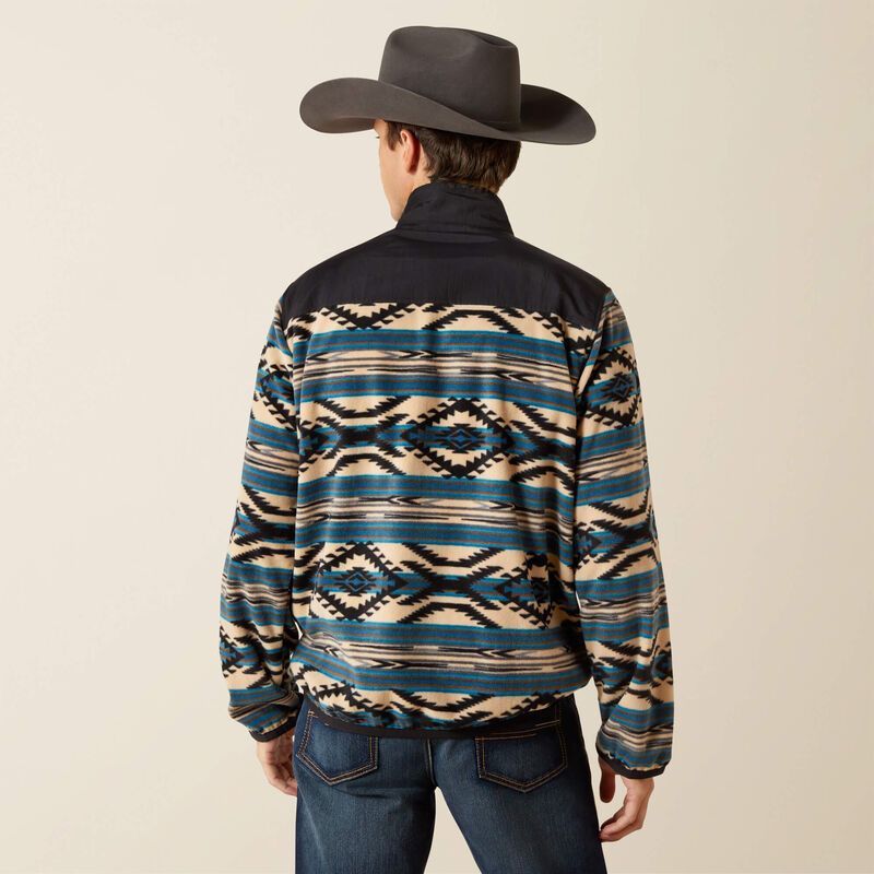 ARIAT TEAL SOUTHEAST SCENIC SERAPE BASIS 2.0 1/4 ZIP SWEATSHIRT- 10062487