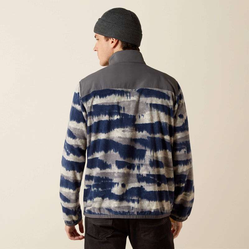 ARIAT GREY SCENIC SERAPE BASIS 2.0 1/4 ZIP SWEATSHIRT- 10062488 Laherradurawwnc.com