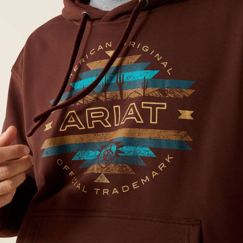 ARIAT MENS CARLSBAD CANYON HOODIE BROWN 10062500 Laherradurawwnc.com