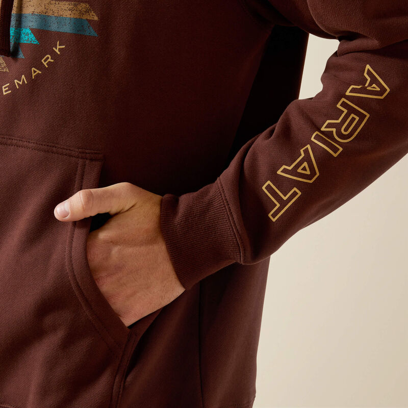 ARIAT MENS CARLSBAD CANYON HOODIE BROWN 10062500