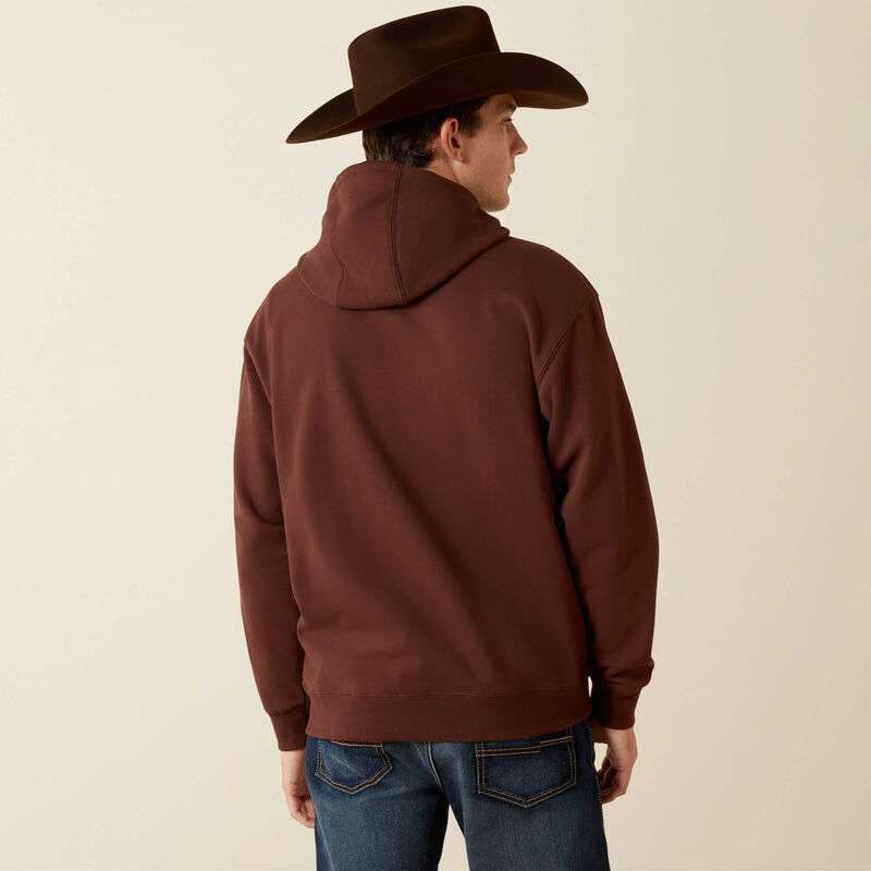 ARIAT MENS CARLSBAD CANYON HOODIE BROWN 10062500 Laherradurawwnc.com
