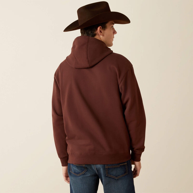 ARIAT MENS CARLSBAD CANYON HOODIE BROWN 10062500