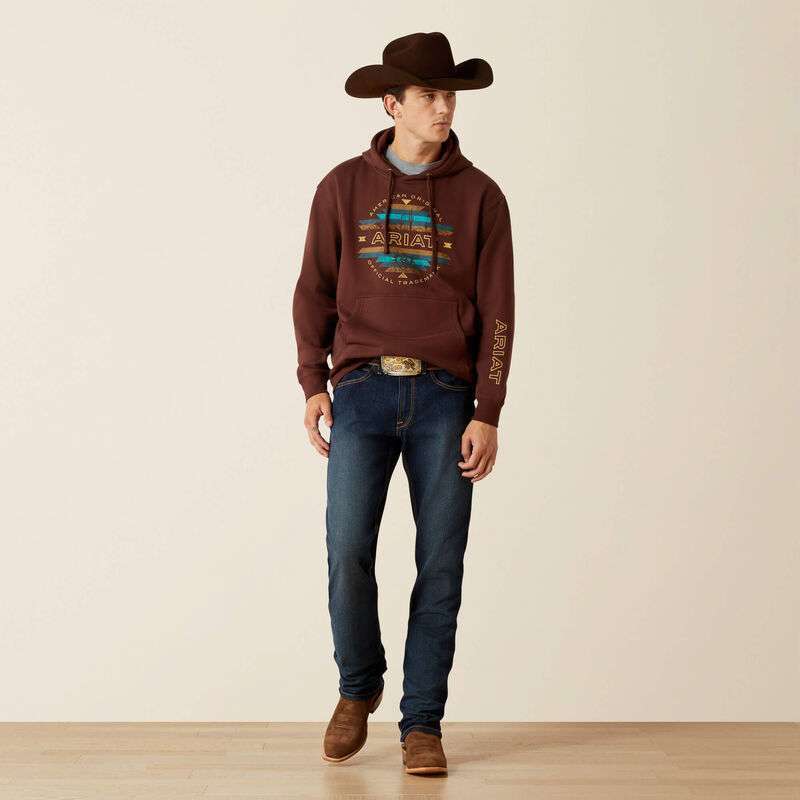 ARIAT MENS CARLSBAD CANYON HOODIE BROWN 10062500 Laherradurawwnc.com