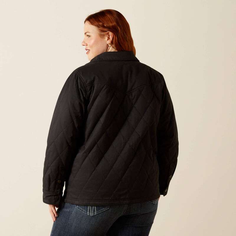 ARIAT WOMENS GRIZZLY QUILTED BARN JKT BLACK JACKET 10062812 Laherradurawwnc.com