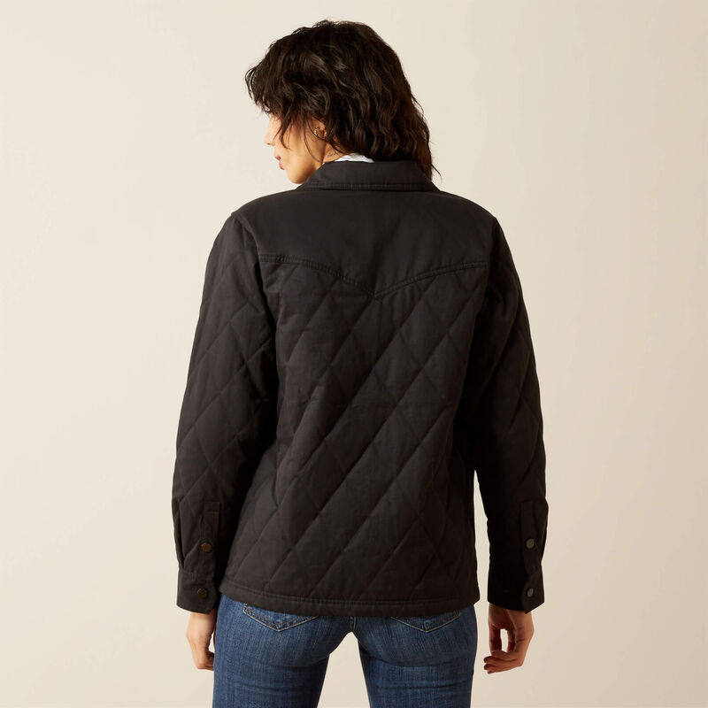 ARIAT WOMENS GRIZZLY QUILTED BARN JKT BLACK JACKET 10062812