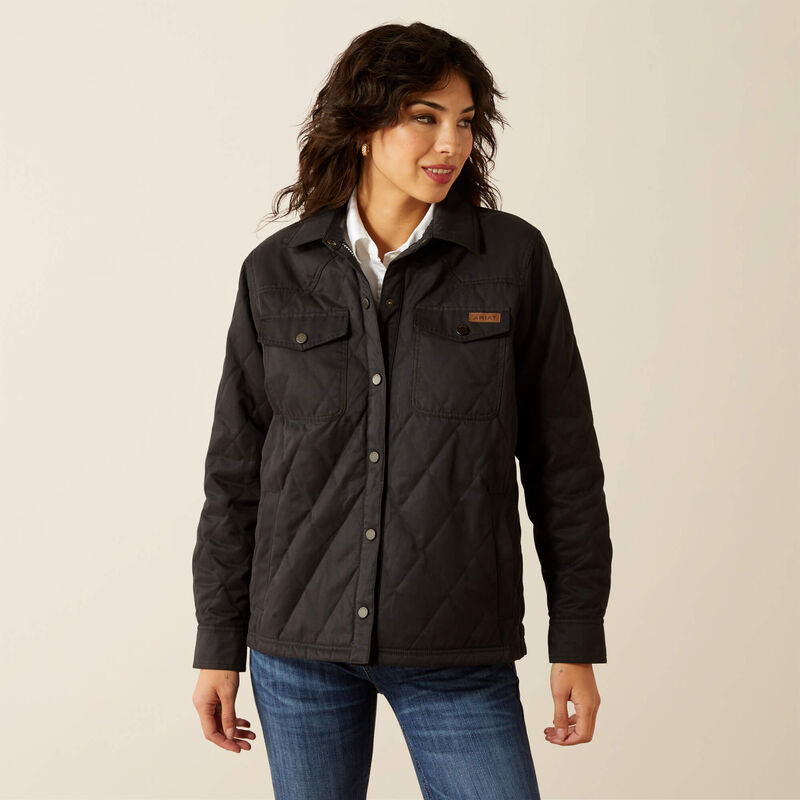 ARIAT WOMENS GRIZZLY QUILTED BARN JKT BLACK JACKET 10062812