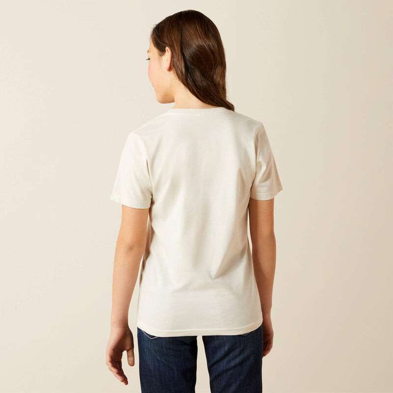 ARIAT HORSE TSHRT GIRL’S HEATHER NATURAL 10063752 Laherradurawwnc.com