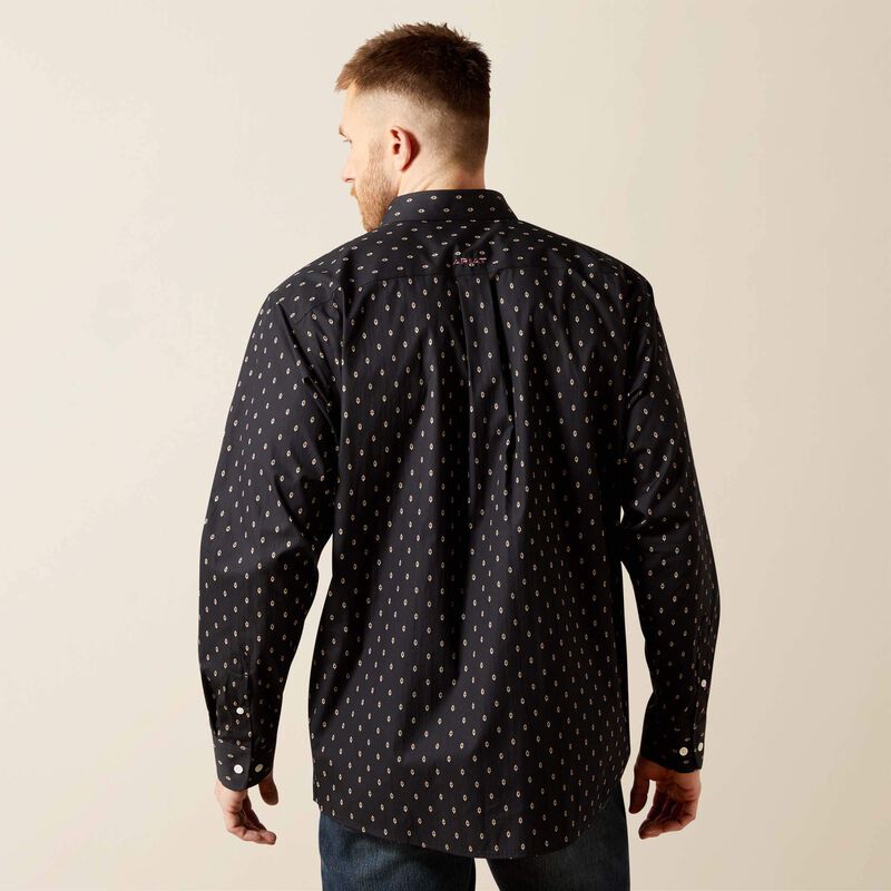 ARIAT MEN BLACK WF ASHER LS SHIRT-10065780