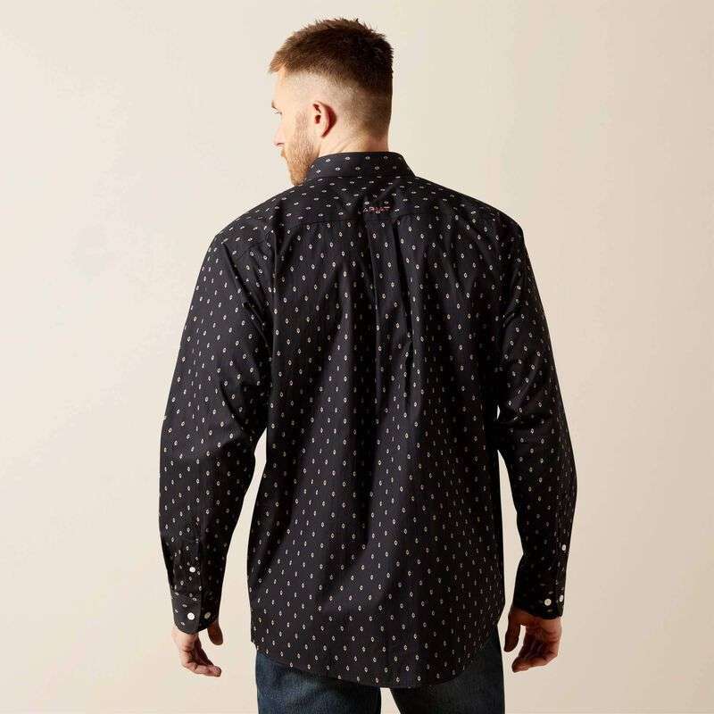 ARIAT MEN BLACK WF ASHER LS SHIRT-10065780 Laherradurawwnc.com