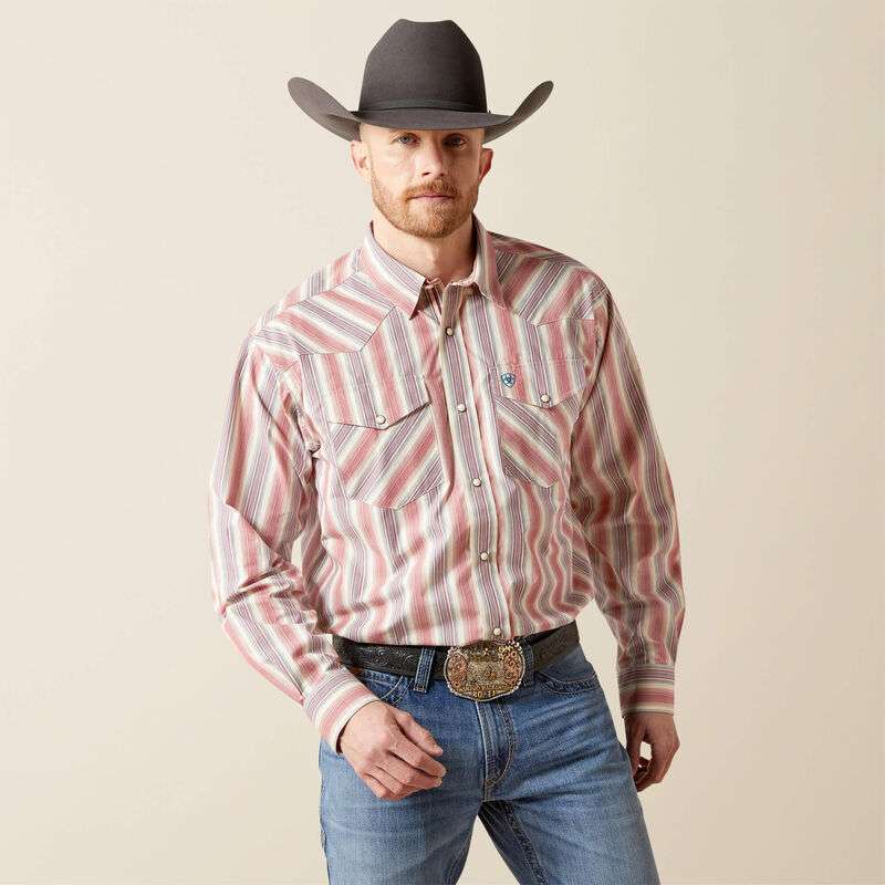 ARIAT MEN CREAM PRO FLYNN SNP LS SHIRT-10065783 Laherradurawwnc.com