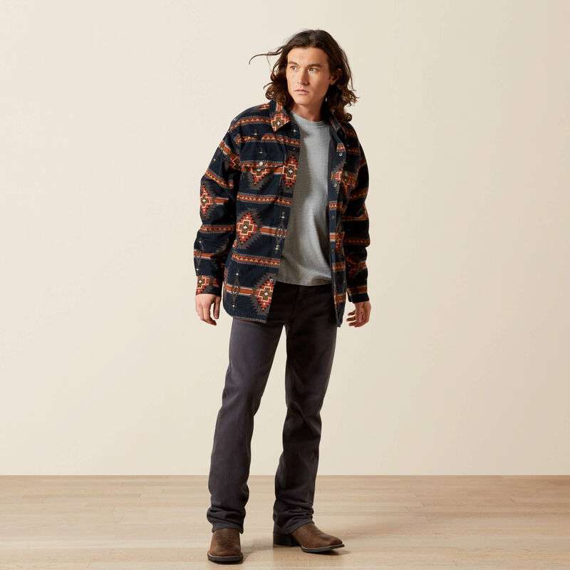MENS ARIAT JACKET HENSLEY CORDUROY RETRO SHAT JKT DARK GREY 10065817 Laherradurawwnc.com
