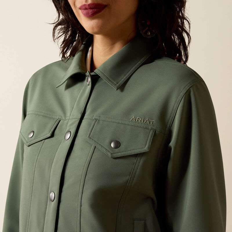 ARIAT WOMENS WAGONER LIGHTWEIGHT DUCK GREEN JACKET 10071121 Laherradurawwnc.com